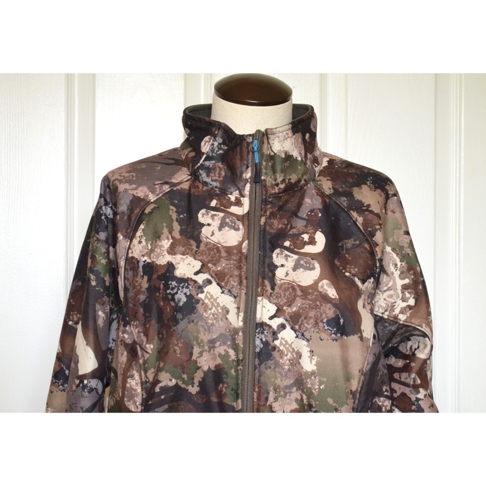 Guide Series Women's L Softshell Mid-weight Jacket Veil Camo Hunting Full Zip - Picture 3 of 16